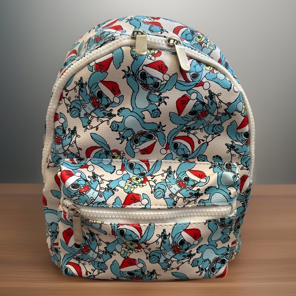 Bioworld Disney STITCH Mini Backpack Stitch Scrump Christmas Santa Hat